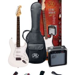 SX SE1 Electric Guitar Pack with 10 Watt Amp | White