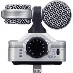 Zoom iq7 rotating mid-side stereo microphone os devices