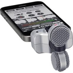 Zoom iq7 rotating mid-side stereo microphone os devices