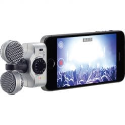 Zoom iq7 rotating mid-side stereo microphone os devices