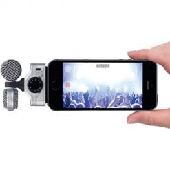 Zoom iq7 rotating mid-side stereo microphone os devices