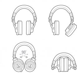 Audio technica ath m30x monitor headphones Audio-technica ath-m50x monitor headphones