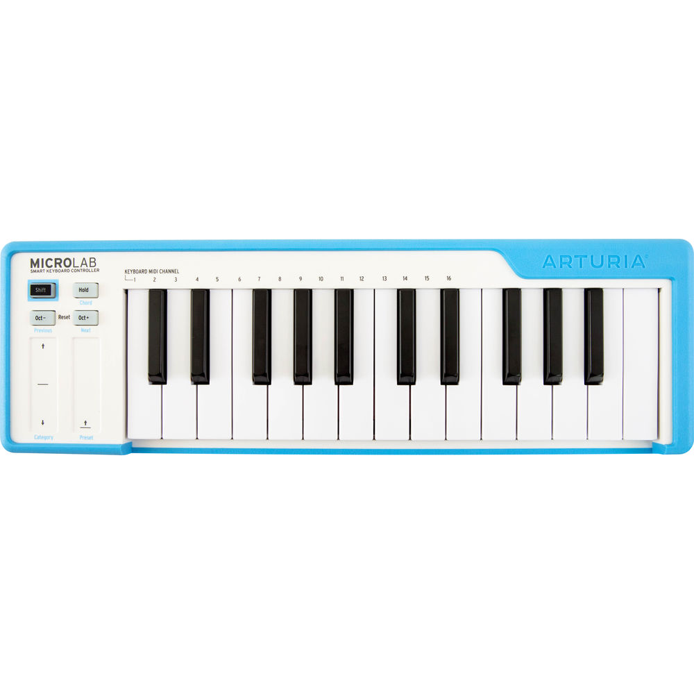 Mpk mini plus 37 keys midi controller Arturia microlab compact 25 keys usb midi controller blue
