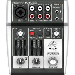 Behringer XENYX 302 USB 5 Input Compact Mixer