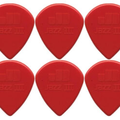 Jim dunlop 47p3n jazz iii red guitar picks