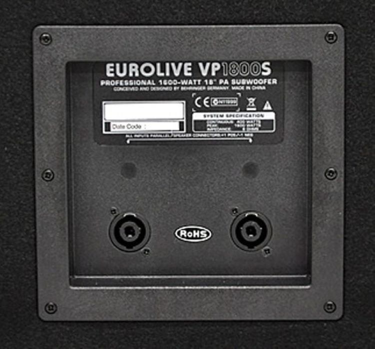 Behringer vp1800s professional pa subwoofer Behringer vp1520 1000w 15 inch passive speaker - image 3