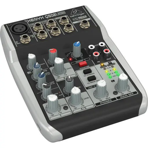 Behringer xenyx q502usb 5-input 2-bus mixer