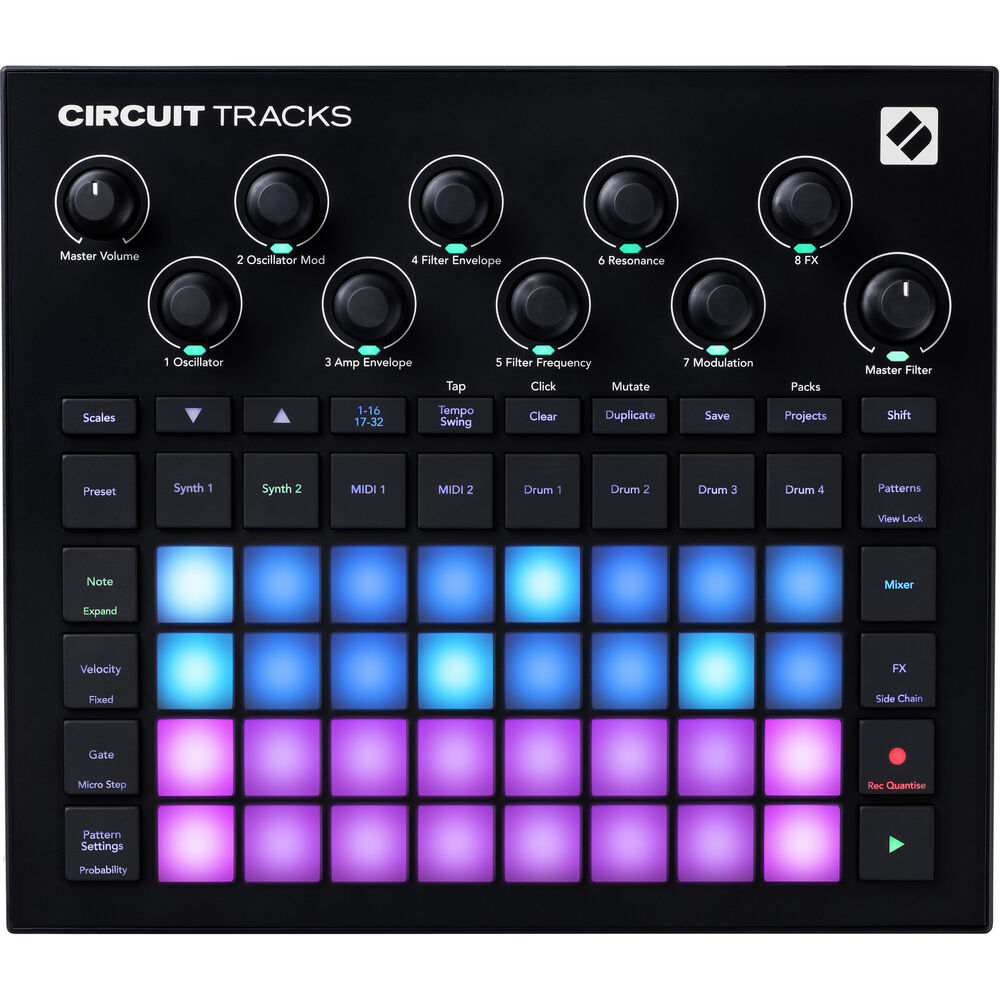Akai professional mpd218 Novation circuit tracks standalone groove box