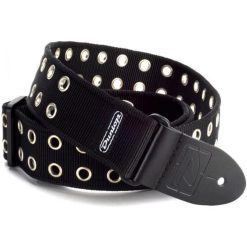 Dunlop grommet nylon guitar strap black d38-19bk