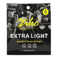 ZIKO DAG-010 Extra Light Acoustic Guitar Strings