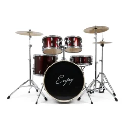 Enjoy GE1337 Maroon 5-Piece Drum Set