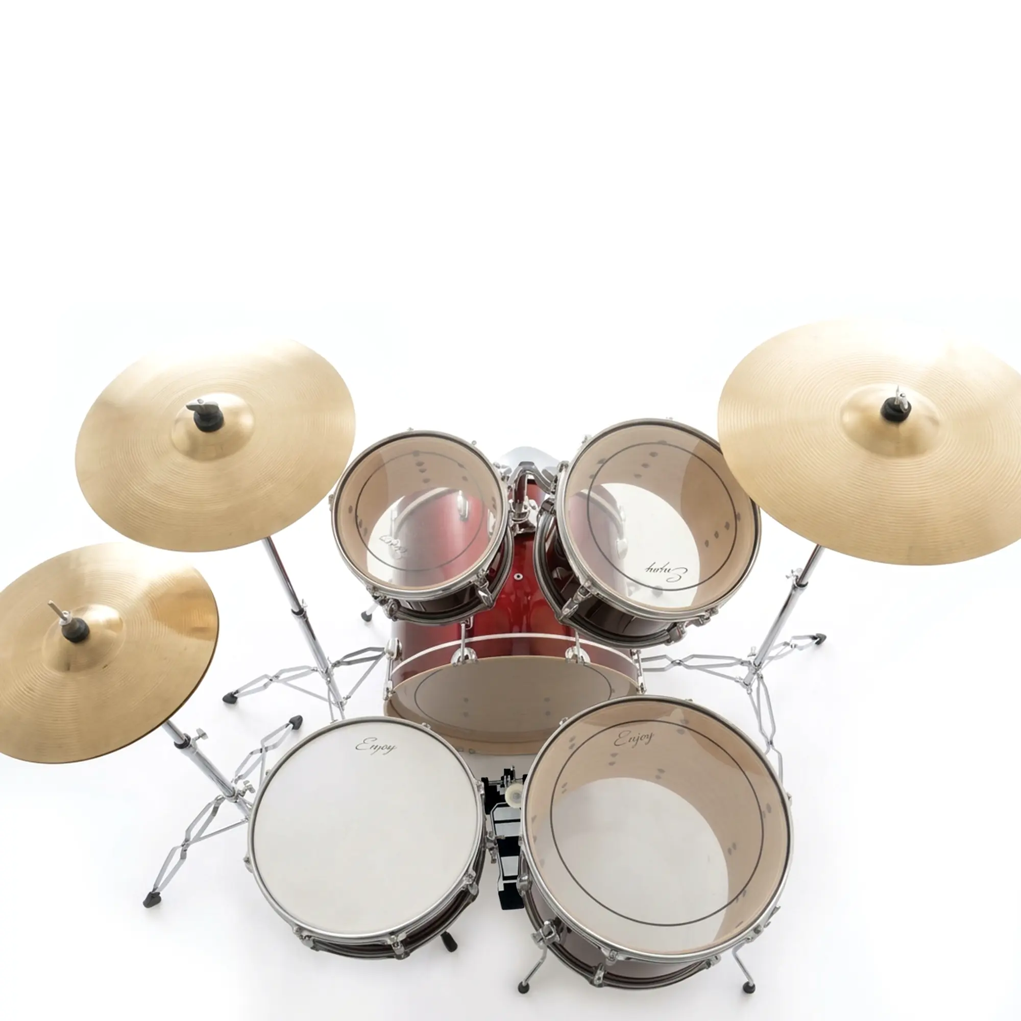 Enjoy ge1337 maroon 5-piece drum set
