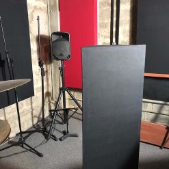 Wooden slat absorber diffuser acoustic panels Bass traps acoustic treatment