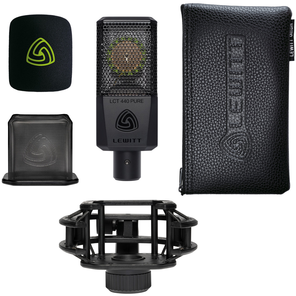 Zoom zum-2 usb-c podcast microphone Lewitt lct 440 pure condenser microphone (black)