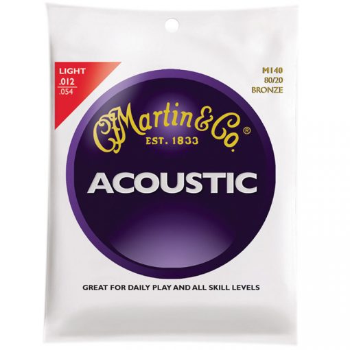 Martin m140 acoustic bronze guitar strings 80/20 light