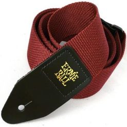 Police line pattern guitar strap Ernie ball 2-inch polypro strap burgundy