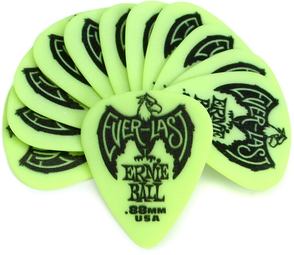 Ernie Ball Prodigy Guitar Picks P09331 – Delrin Material, Non-Slip Grip, Beveled Edges