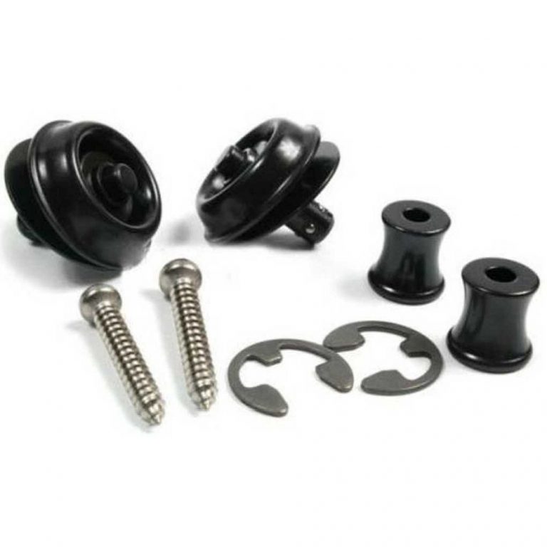 Dunlop SLS1103BK Straplok Original Strap Retainer System Black Ion