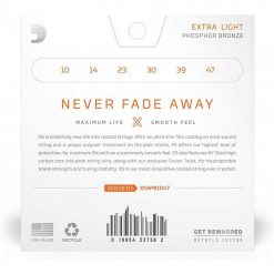 D'addario xsapb1047 phosphor bronze acoustic guitar strings