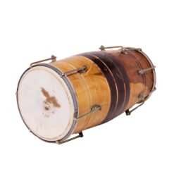 Filmi dholak sheeshum wood light brown stripe