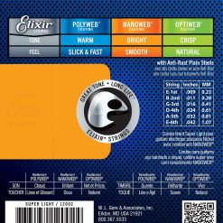 Elixir 12050 polyweb electric guitar strings