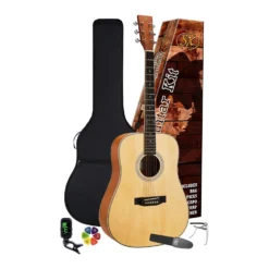 SX SD103K Acoustic Student Guitar Kit - Natural