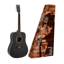 SX SD103K Acoustic Student Guitar Kit - Black