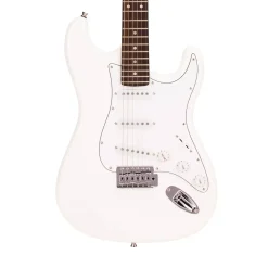 SX ED1 Stratocaster Electric Guitar - White