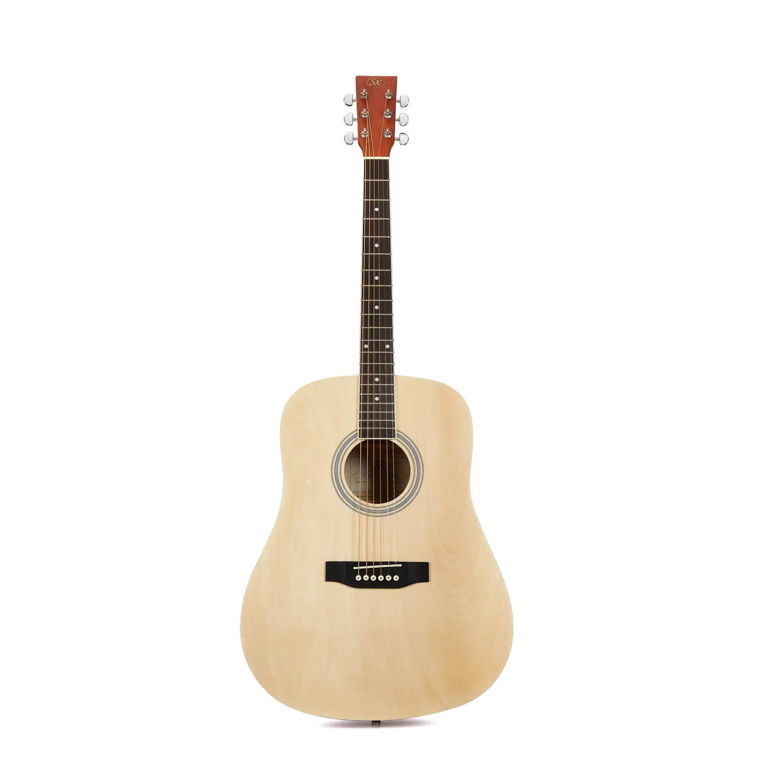 Sx sd104g acoustic guitar - black Sx sd104g dreadnought acoustic guitar - natural