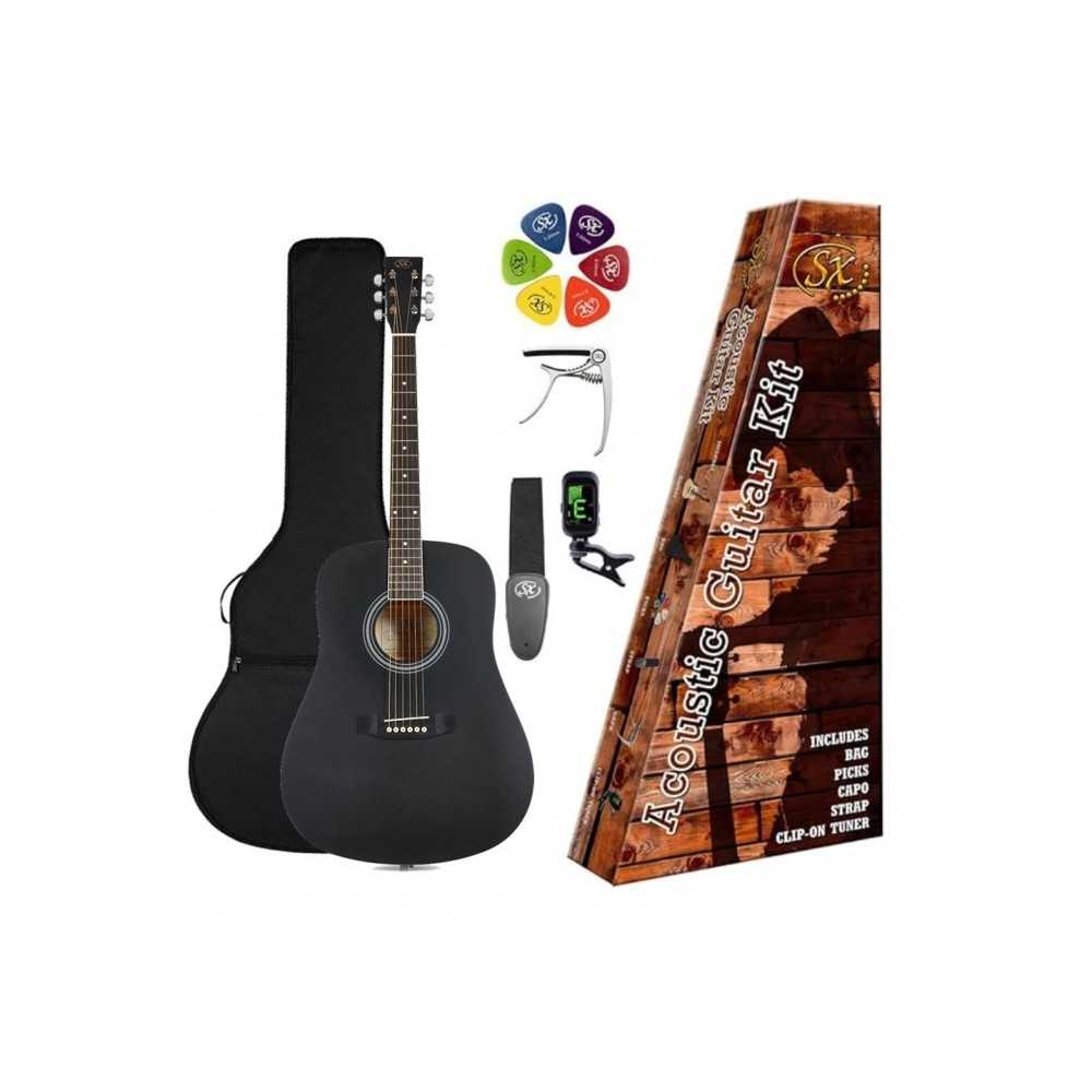 Sx sd103k acoustic student guitar kit - red Sx sd103k acoustic student guitar kit - black