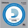 D'addario pl009 plain steel single string