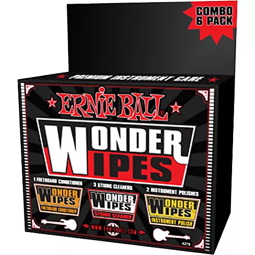 Ernie ball wonder wipe variety 6 pack